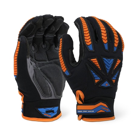 Mechanic Impact Glove, SBR Padding, Size: Small